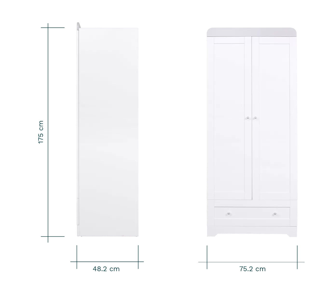 Tutti Bambini Rio 3 Piece Room Set - White/Dove Grey