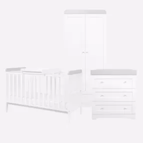 Tutti Bambini Rio 3 Piece Room Set - White/Dove Grey