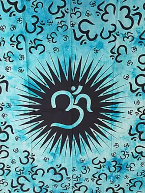 Twin Sized Spiked Om Tapestry