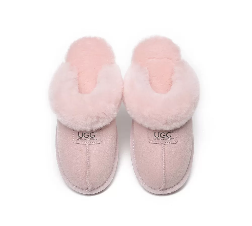 UGG AUSTRALIAN SHEPHERD Double Face Sheepskin Wool Slippers Suzie Scuff