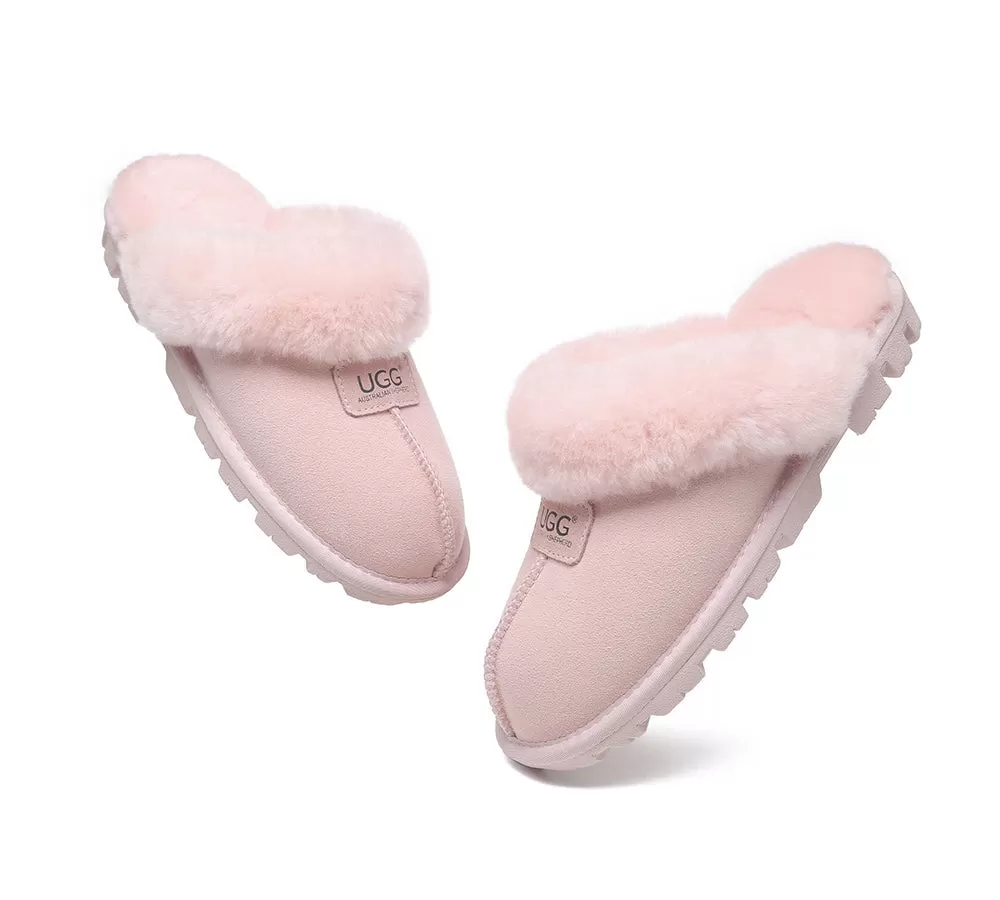 UGG AUSTRALIAN SHEPHERD Double Face Sheepskin Wool Slippers Suzie Scuff