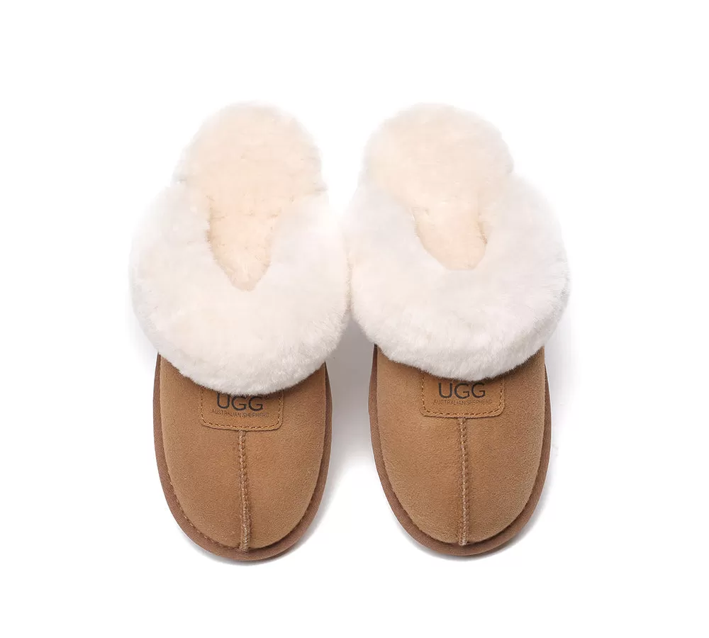 UGG AUSTRALIAN SHEPHERD Double Face Sheepskin Wool Slippers Suzie Scuff