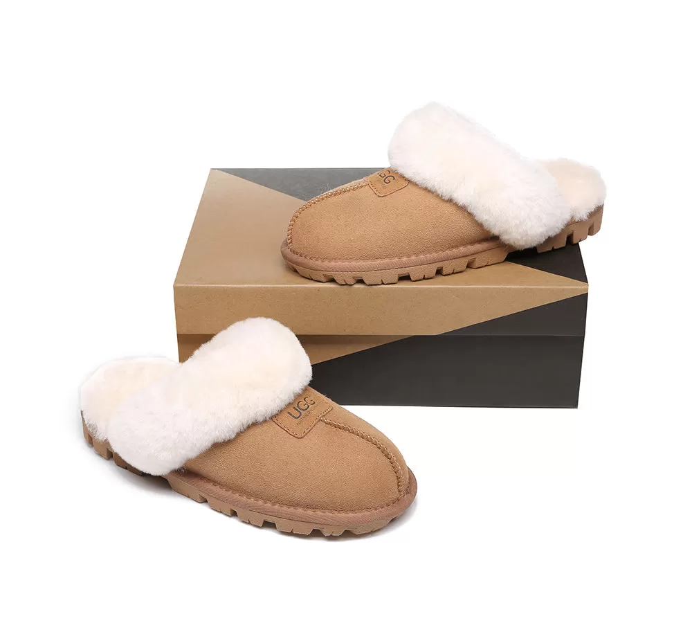 UGG AUSTRALIAN SHEPHERD Double Face Sheepskin Wool Slippers Suzie Scuff