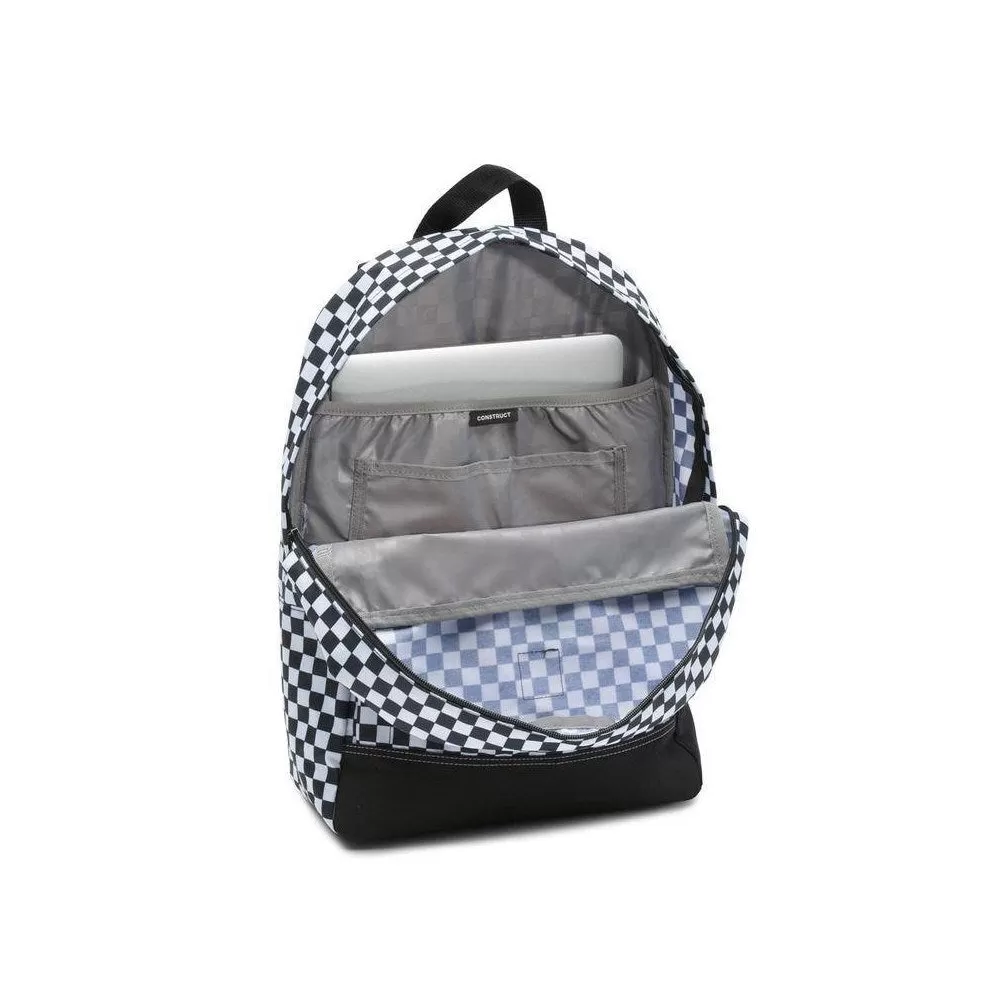 VANS MEN'S CONSTRUCT SKOOL BACKPACK (BLACK/WHITE CHECKERBOARD)