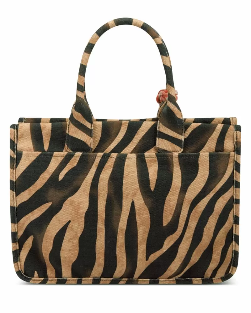 Vince Camuto Handbag ORLA TOTE TWO TONE BROWN/TWO TONE ZEBRA