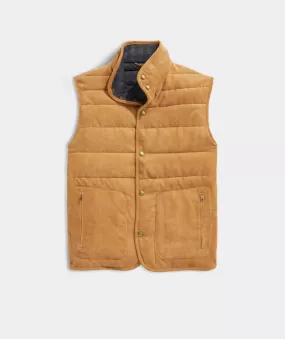 Vineyard Vines Men's Corduroy Puffer Vest - Gingerbread