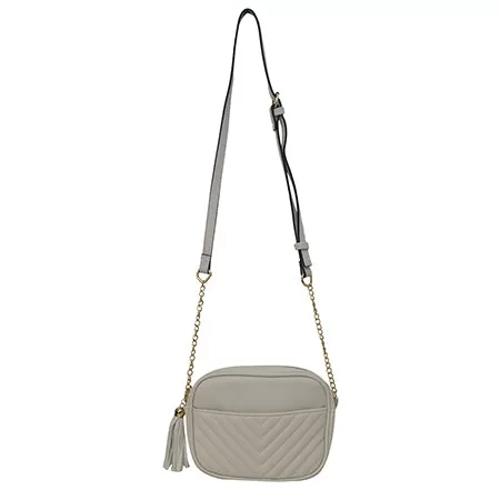 White Chic Faux Leather NGIL Crossbody Bag