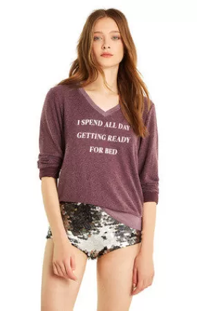 Wildfox Ready for Bed Baggy Beach V Sweater