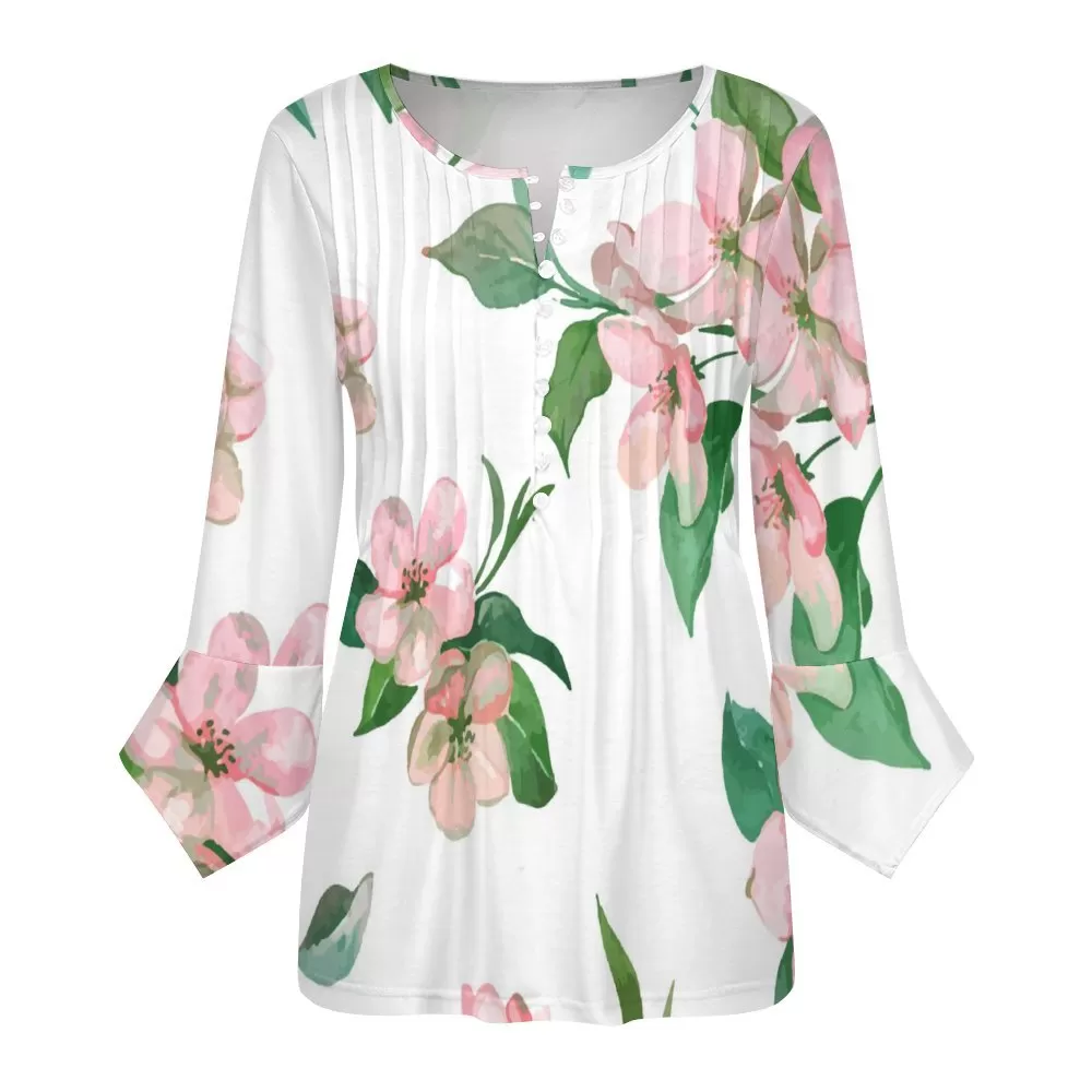 Women's Ruffled Petal Sleeve Top Women's ruffled petal sleeve top