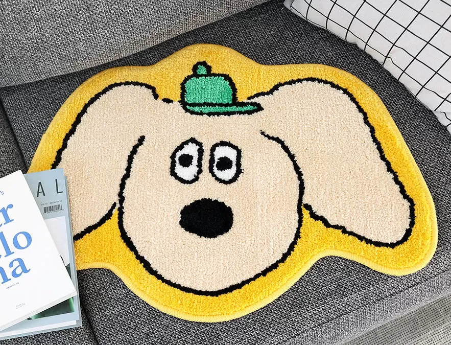 Yellow Cute Animal Dogs Characters Floor Mats Rugs Bathroom Home Decor Bedroom Door Foot Pads Soft Anti-slip Gifts