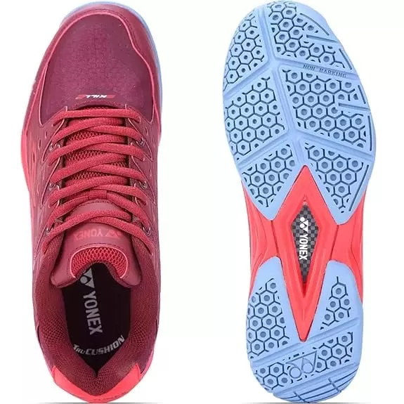 Yonex Tour Skill 2 Badminton Shoe - Cabernet/Flame Scarlet/Mountain Spring