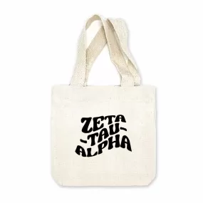 Zeta Tau Alpha Mod Sorority Name Mini Tote Gift Bag