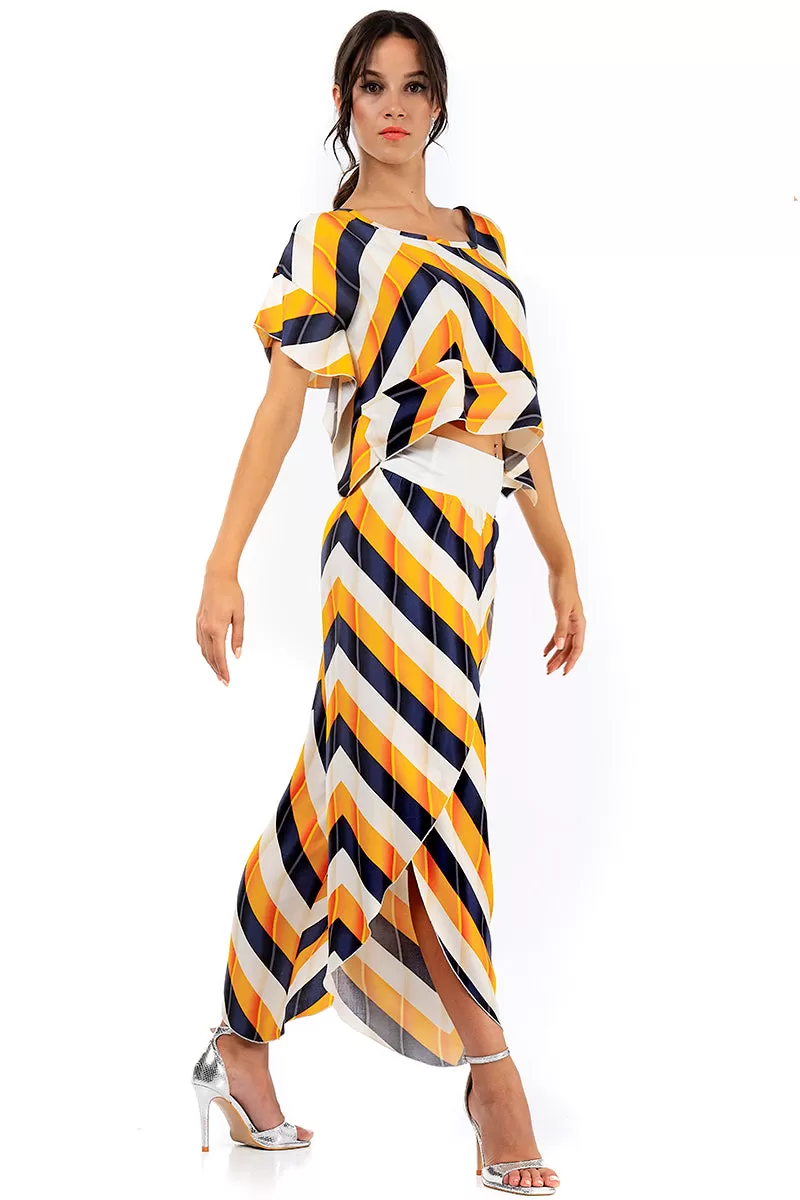 Zig-Zag Striped Wrap Tango Pants